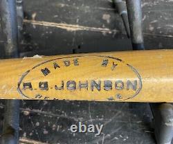 Original Early Vintage 28 RG JOHNSON Baseball Bat Hancock Lumber Denmark Maine