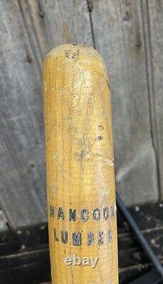 Original Early Vintage 28 RG JOHNSON Baseball Bat Hancock Lumber Denmark Maine