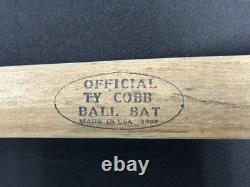 Original Vintage Official Ty Cobb 1909 Ball Bat Made In USA Genuine Solid Wood