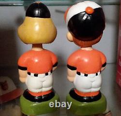 Oriole Bat Boy & Oriole Bird Bobbles Mint 1988 Vintage