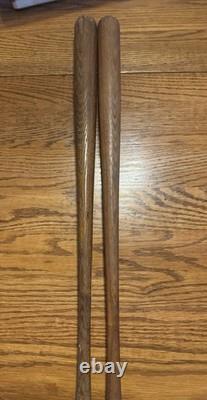Pair Of Vintage Wooden 22 Baseball Bats Louisville Slugger 25 Brooks Robinson