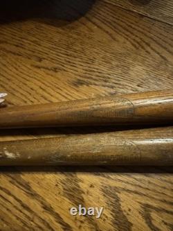 Pair Of Vintage Wooden 22 Baseball Bats Louisville Slugger 25 Brooks Robinson