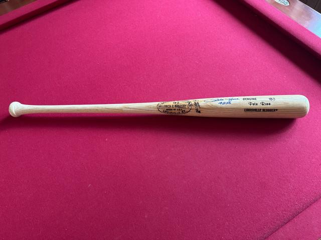 Pete Rose, Autographed (jsa) Louisville Slugger Ins Bat (scarce/vintage) Reds
