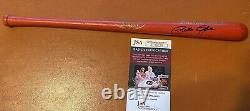 Pete Rose Autographed/Signed Vintage Cincinnati Reds MINI Baseball Bat JSA COA