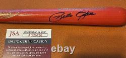 Pete Rose Autographed/Signed Vintage Cincinnati Reds MINI Baseball Bat JSA COA