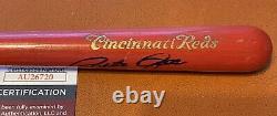 Pete Rose Autographed/Signed Vintage Cincinnati Reds MINI Baseball Bat JSA COA