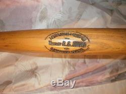 R. G. Hower 1930'S vintage wood baseball bat LEWISTOWN-1-SLUG-UM Penna