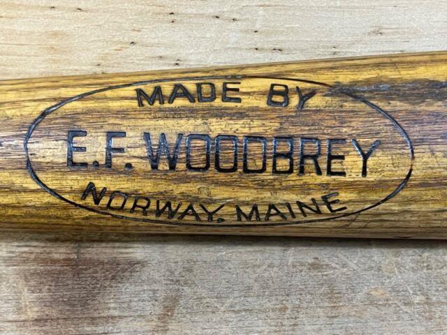 Rare Antique Vtg 20s 30s E. F. Woodbrey 34 E Jackson Norway Maine Baseball Bat