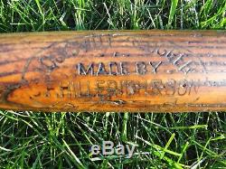 RARE Antique Vtg. J. F. HILLERICH & SON Louisville Slugger Baseball Bat 1897-1911