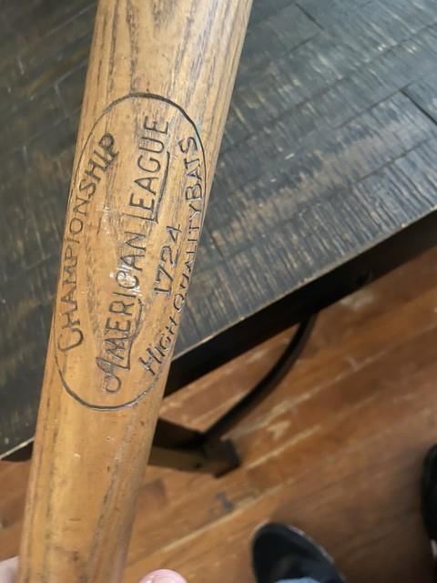 Rare Vtg 1920 Championship American League Model 1724 Antique Baseball Bat