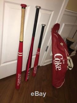 RARE Vintage Coca Cola Baseball/Softball Bats / Bag made in the USA