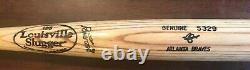 RARE Vintage MIKE HAMPTON game used bat LS S329 ATLANTA BRAVES