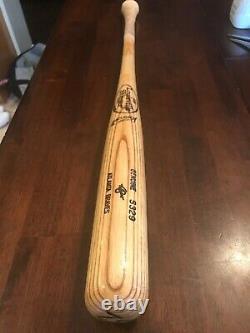 RARE Vintage MIKE HAMPTON game used bat LS S329 ATLANTA BRAVES