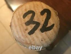 RARE Vintage MIKE HAMPTON game used bat LS S329 ATLANTA BRAVES