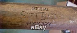 RARE! Vintage Wilson carved A9440 wood wooden baseball soft ball softball bat