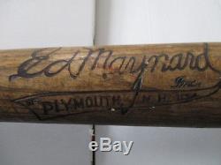 RARE Vtg/Antique ED MAYNARD BASEBALL Bat-Pre Draper Maynard, Plymouth, N. H