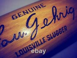 RAREST Old LOU GEHRIG Bat 35 SUPERIOR Vintage Louisville Slugger 125 NY YANKEES