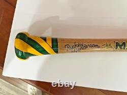 RICKEY HENDERSON OaklandA's Original Painted Art Bat by Mike Floyd 1/1 RICKEY HENDERSON OaklandA's Original Painted Art Bat by Mike Floyd 1/1