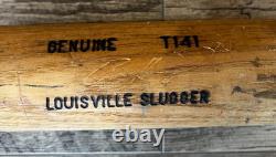 RON HASSEY Vintage Game-Used Baseball Bat Louisville Slugger R141 Indians #25