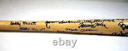 Rare 1942 1990 Vintage New York Yankees Great 28 Sigs Signed Mini Bat JSA COA