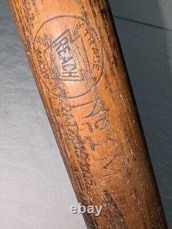 Rare Antique 1905 Reach Trade Mark No. 1 M Mushroom knob Wood Baseball Bat