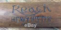 Rare Antique 1910s-20s REACH HEAVY HITTER 82 Vtg Wood 34.5 Heavy Baseball Bat