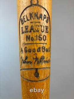 Rare Antique John W Price Belknap's League No 150 Wood Baseball Bat 35 37oz EX