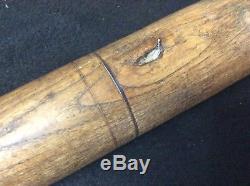 Rare Antique Vtg 1860s-1880s Town Hall Flat Barreled Ring Baseball Bat 34 38 oz