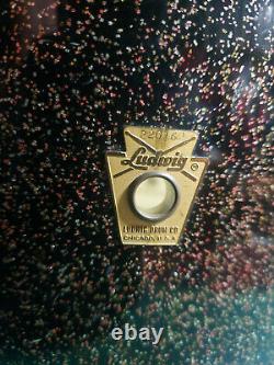 Rare Ludwig Vintage 1965 Black Galaxy Tom 12x 8 Keystone Badge Baseball Bat