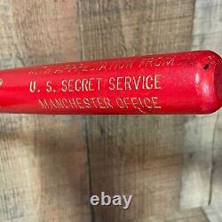 Rare VTG U. S. Secret Service Police Red Mini Louisville Slugger Baseball Bat 18