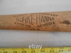 Rare Vintage Hannah Burke Model D Bat Beeline Athens Georgia 33 Inch Baseball