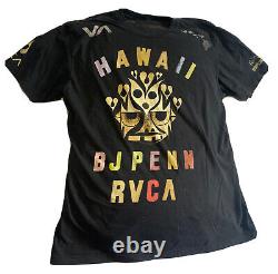 Rare Vintage Hawaii BJ Penn RVCA Baseball Bat Size XL Black T Shirt