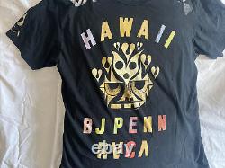 Rare Vintage Hawaii BJ Penn RVCA Baseball Bat Size XL Black T Shirt