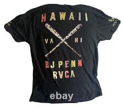 Rare Vintage Hawaii BJ Penn RVCA Baseball Bat Size XL Black T Shirt