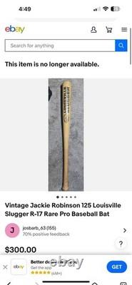 Rare Vintage Jackie Robinson Louisville Slugger R17 Genuine Baseball Bat 1960s