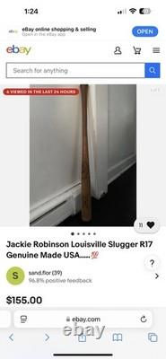 Rare Vintage Jackie Robinson Louisville Slugger R17 Genuine Baseball Bat 1960s