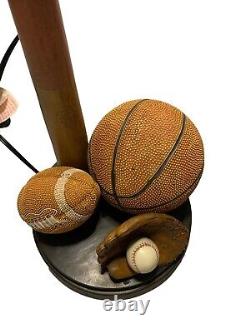 Rare Vintage Louisville Slugger Wooden Baseball Basketball Football Glove Lamp