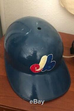 Rare Vintage MONTREAL EXPOS Game Used Batting Helmet