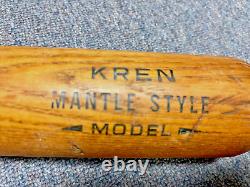 Rare Vintage Mickey Mantle Style 35 Kren Baseball Bat Ny Yankees