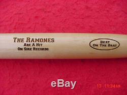 Rare Vintage Ramones Promo Beat On The Brat Sire Records Mini Baseball Bat