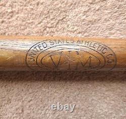 Rare Vintage United States Athletic Co. VIM #100 Wooden Baseball Bat