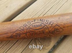 Rare Vtg 1920s Eddie Moore Spalding Wood Baseball Bat Model 3 Diamond Pro Finish