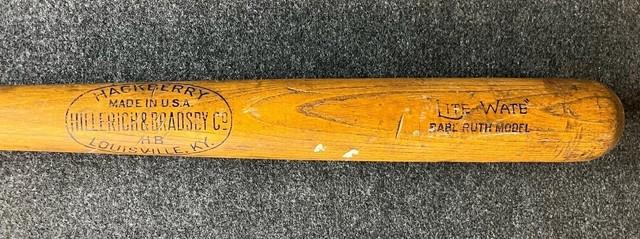 Rare Vtg 1930s Babe Ruth Hillerich Bradsby Hackberry Lite-wate Baseball Bat 36