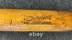 Rare Vtg 1930s Babe Ruth Hillerich Bradsby Hackberry Lite-Wate Baseball Bat 36