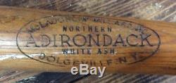 Rare Vtg 20s 30s Bill Terry Adirondack Reverse Label 34 HOF Wood Baseball Bat