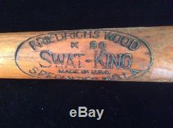 Rare Vtg 30s FRIEDRICHS WOOD K80 SWAT-KING DIMAGGIO STYLE 34 Wood Baseball Bat