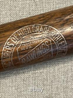 Rawlings Vintage Regulation Playground Hickory Bat Mid Century GREAT RARE