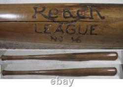 Reach Vintage Game Used Bat circa 1920 Model League No. 1/2