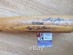 Reggie JACKSON Signed Vintage Louisville Slugger Baseball Bat JSA COA Proof