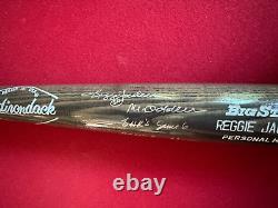 Reggie Jackson, Autographed, Multi-Inscribed Bat (Scarce / Vintage) Yankees